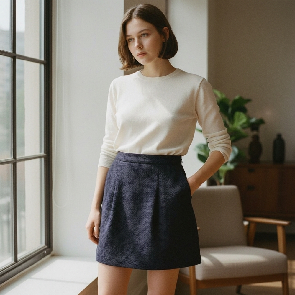 Navy Blue Winter Gap Mini-Skirt NWT ( 3 For $20 Item )